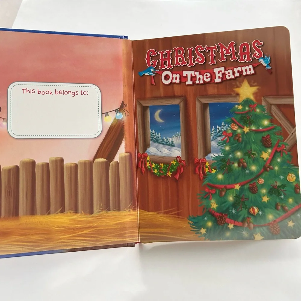 🆕 Christmas On The Farm Padded Cover Board Book Little Hippo Books Ages 1-5 - Picture 2 of 8